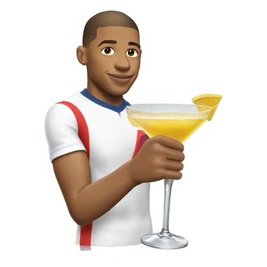 mbappe qui boit un coktail sticker