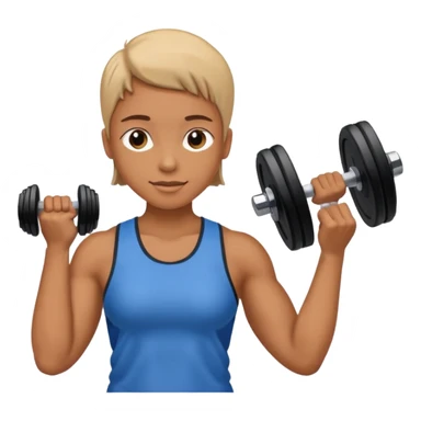 open notebook with workout plan and a dumbbell sticker