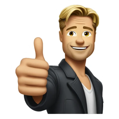 Brad pitt giving a thumbs up  sticker