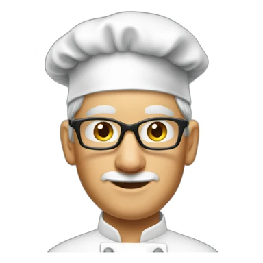 Tim cook in a chef cap sticker