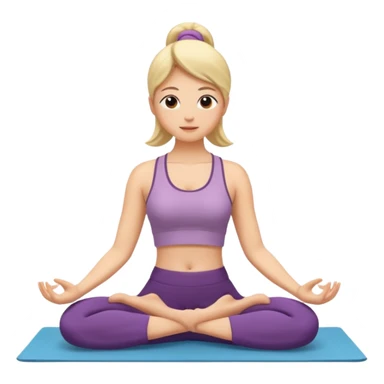 woman doing yoga sticker