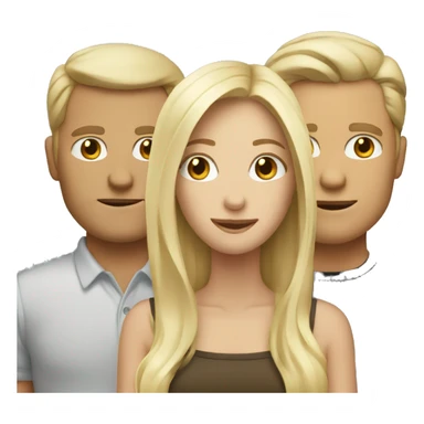 2 blond woman 2 white men with dark hair sticker