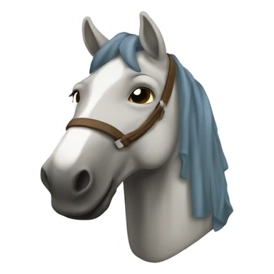 un caballo sonriente, con una sudadera  sticker