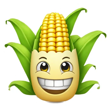 Crafty corn smiling  sticker