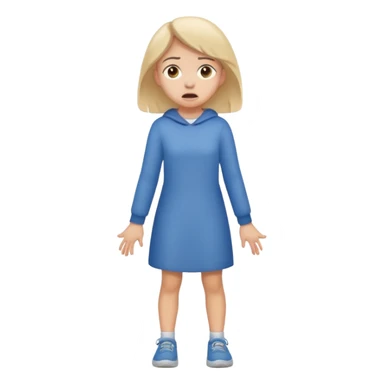 Chica asustada de cuerpo completo  sticker