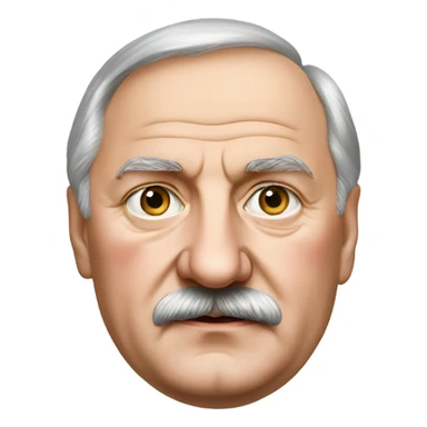 photorealistic Belarus president serious Lukashenko sticker