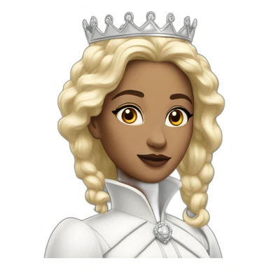  blanck and white Queen  sticker