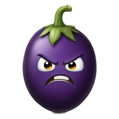 angry eggplant  sticker