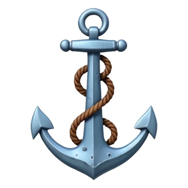 anchor object icon, metal anchor, slightly rusty texture, 3D cartoon, soft shadow, mobile game icon style, centered, clean background, no text, no watermark
 sticker
