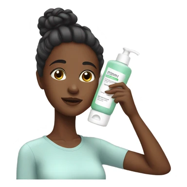 Girl doing skincare sticker