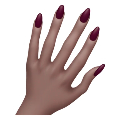 bordeaux long nails sticker
