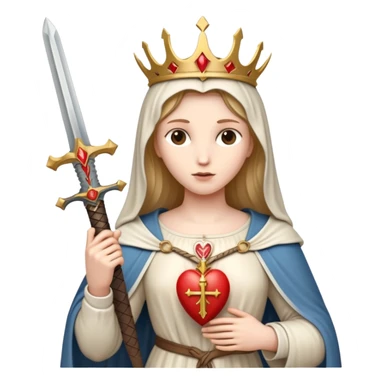immaculate heart of mary with sword thru sticker