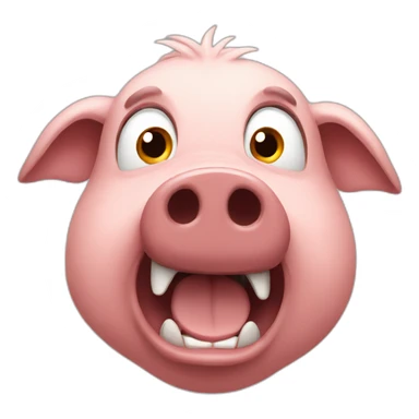 Hog with a shocked expression sticker