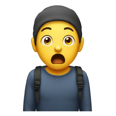 Shocked yellow circle emoji sticker