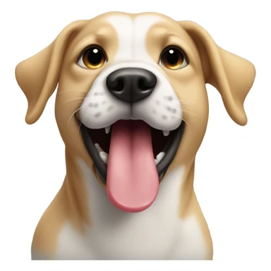 Dog licking sticker