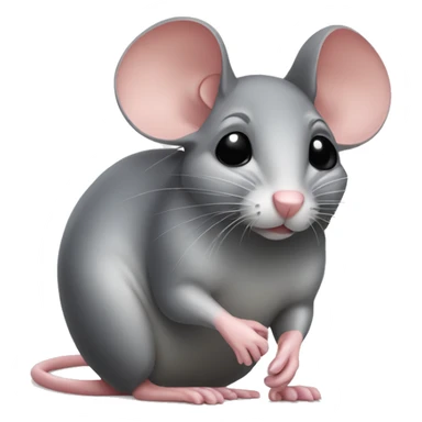 Mouse with bow sticker