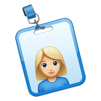 blue Name tag sticker