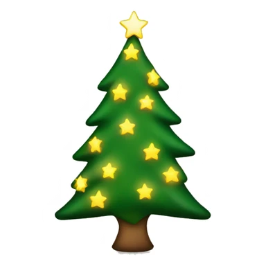 Christmas tree with lights and star  sticker