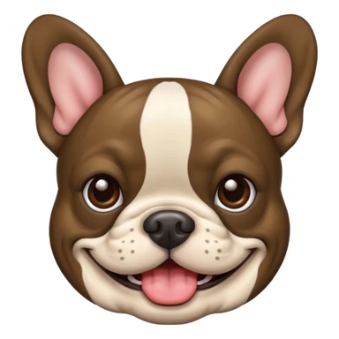 brindle french bulldog smiling sticker