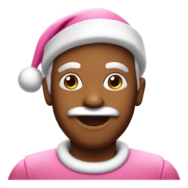 A pink little santa candy man sticker