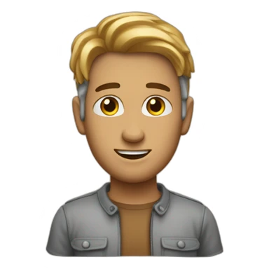 Emoji qui est étonné ouvrant grand les yeux et mettant ses mains derrière sa tête sticker