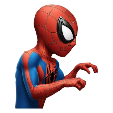 Spiderman using disk jockey sticker