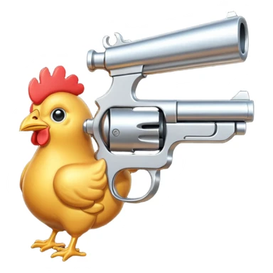 Chicken gun sticker