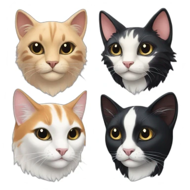 Chimera of cat, magpie and black fairy sticker