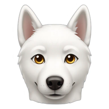 White husky pointy ears sticker