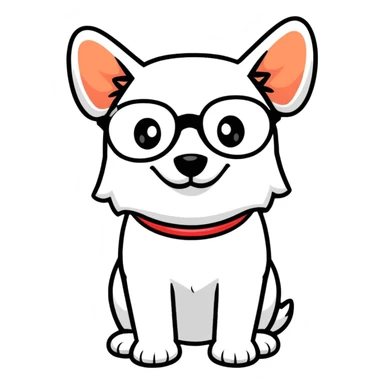 Hund mit Brille  sticker