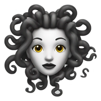 Medusa black sticker