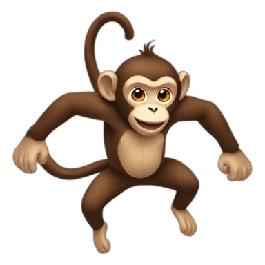 A monkey flinging poop sticker