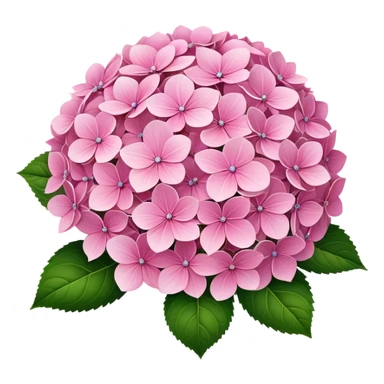 ultra realistic pink hydrangea no leafs sticker