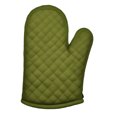 Olive green oven mitt sticker