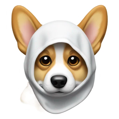 Corgi wearing a balaclava sticker