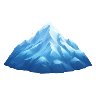 snow mountain with blue stars in the sky sticker