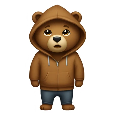 Bear with hoodie sticker