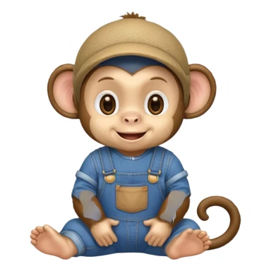 changuito con overol  sticker