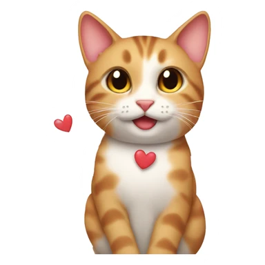 Cat in love sticker