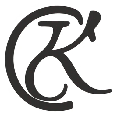 Letters K and A logo sticker