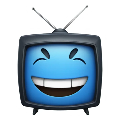 BLUE tv laughing sticker