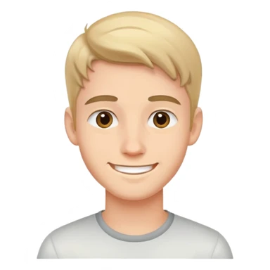 young man with a friendly smile sticker