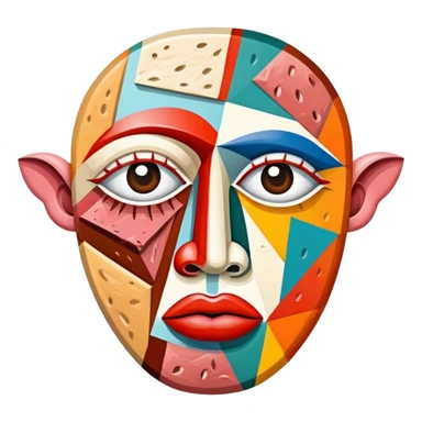 picasso abstract art SPAM MEAT face painting sticker