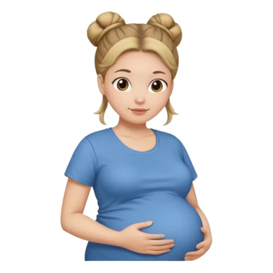 Вагітна жінка в тобіку та в гулькі sticker