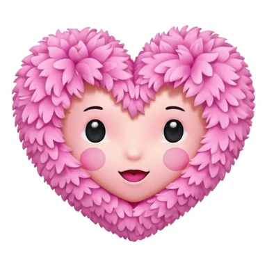 Pom Pom heart sticker