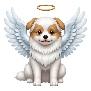 Dog with angle wings sticker