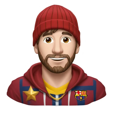 Messi con un gorro de navidad sticker
