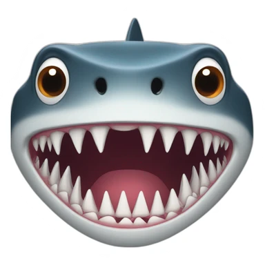 Scary shark sticker