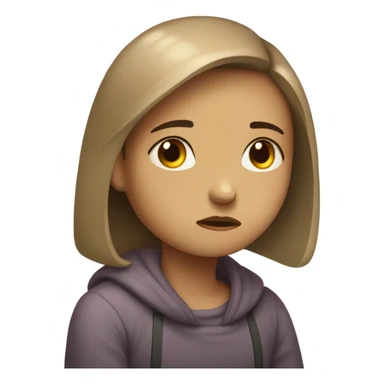 Sad girl who is lonely  sticker