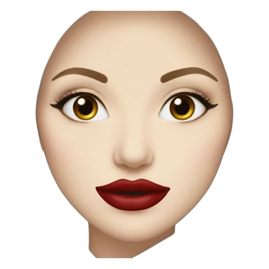 Sexy woman pale skin red lips wear hijab sticker